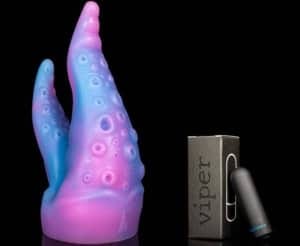 Vibrador de clitóris, Dildo dp, Vibrador dupla penetração Vibrador duplo scylla ao lado do vibrador bullet viper