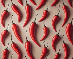 Afrodisíaco: O Que É e Como Potencializar Sua Vida Amorosa background cheio de pimentas representando afrodisiacos