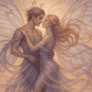 Casal que representa a posição da borboleta paraguaia