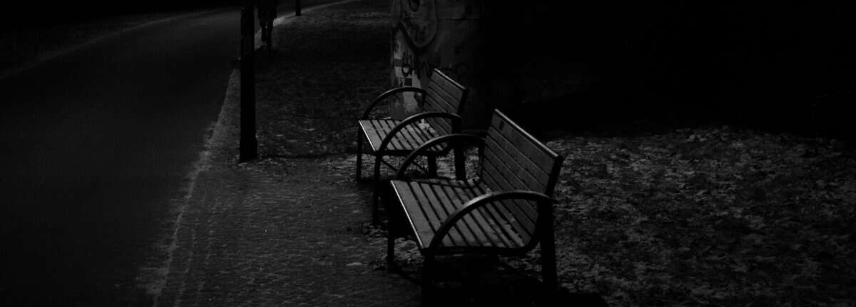 Parque de noite, lugar para dogging