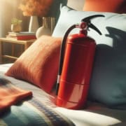 extintor sobre a cama representando parafilia