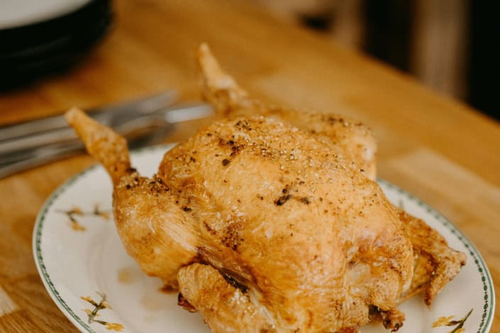 posição frango assado